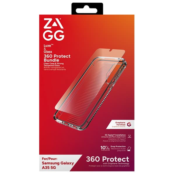 ZAGG Samsung Galaxy A35 Skal och Skärmskydd Luxe & Glass 360 Protect Bundle