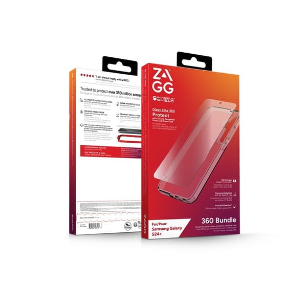 ZAGG InvisibleShield Samsung Galaxy S24 Plus Deksel med Skjermbeskytter Glass Elite 360