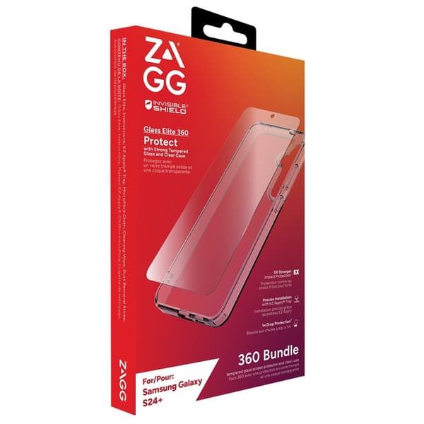 ZAGG InvisibleShield Samsung Galaxy S24 Plus Deksel med Skjermbeskytter Glass Elite 360