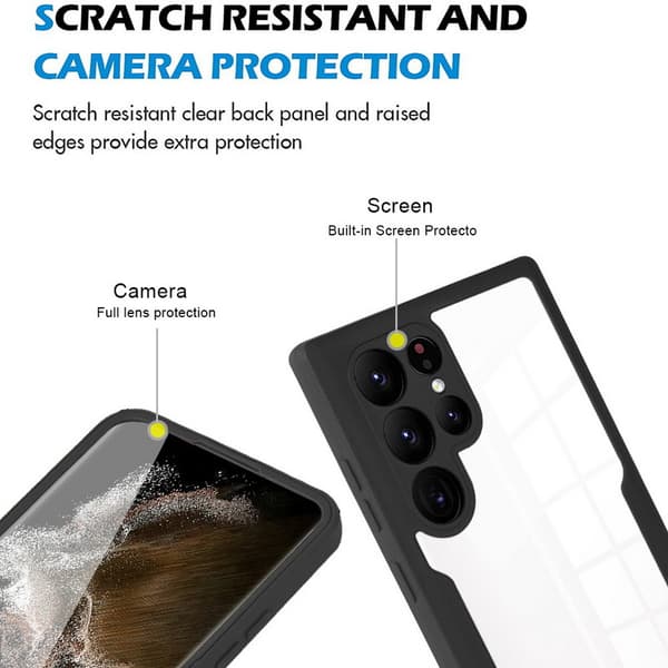 INF TPU-materiaalista 360° all-inclusive matkapuhelinkotelo Samsung-puhelimille Samsung Galaxy S21 Ultra