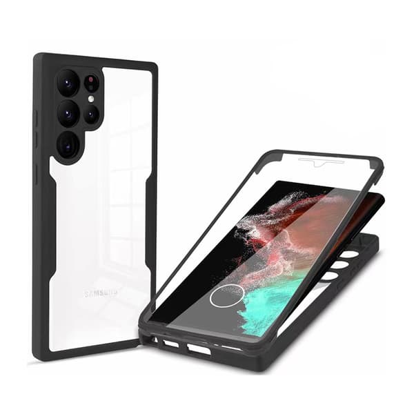 INF TPU-materiaalista 360° all-inclusive matkapuhelinkotelo Samsung-puhelimille Samsung Galaxy S21 Ultra