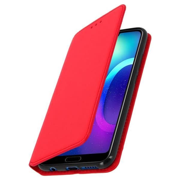 Etui Folio - Honor - 10 - Ekoskinn - Röd - Stödfunktion - Kortficka