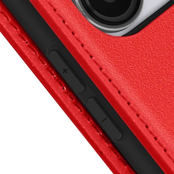 Fodral till Samsung Galaxy S7 - AVIZAR - Röd - Korthållare Video Support Magnetic Flip
