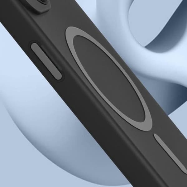Skyddsskal - SWISSTEN - Soft Joy - Fin och Lätt - Kompatibel med MagSafe - Svart