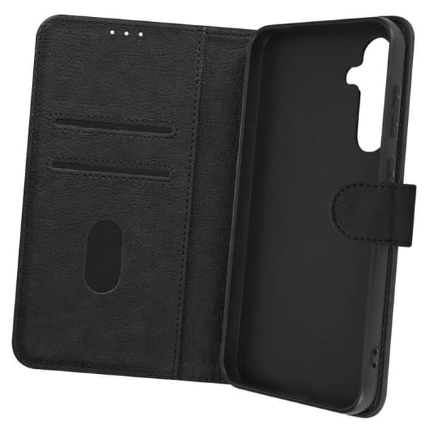 Fodral för Samsung Galaxy S23 FE Flip Wallet Funktion Video Support Svart