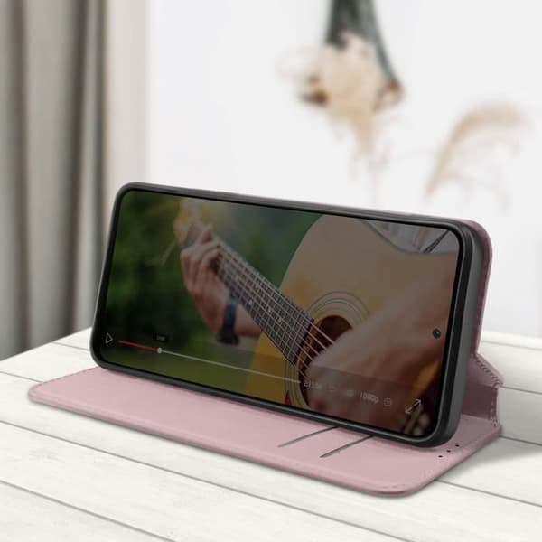 Fodral för Oppo Find X5 lite - AVIZAR - Roséguld - Fullständigt skydd - Videostöd - Kortfack