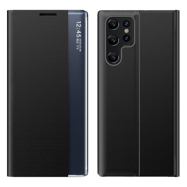 Samsung Galaxy S24 Ultra flip-fodral med stativ - Svart