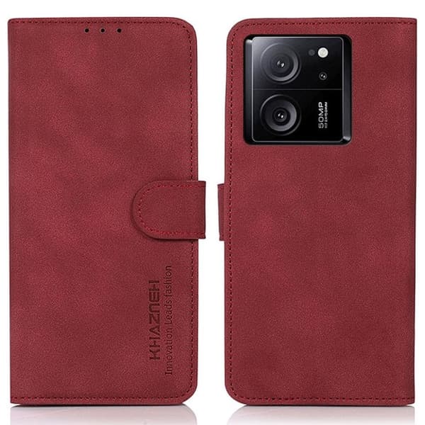 KHAZNEH Xiaomi 13T, 13T Pro, Redmi K60 Ultra telefon fodral - Röd