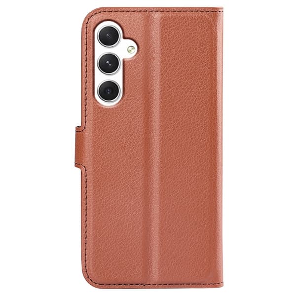 Samsung Galaxy S24 Fodral Litchi Läder Brun