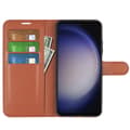 Miniatyrbild 2 av 6: Samsung Galaxy S24 Fodral Litchi Läder Brun