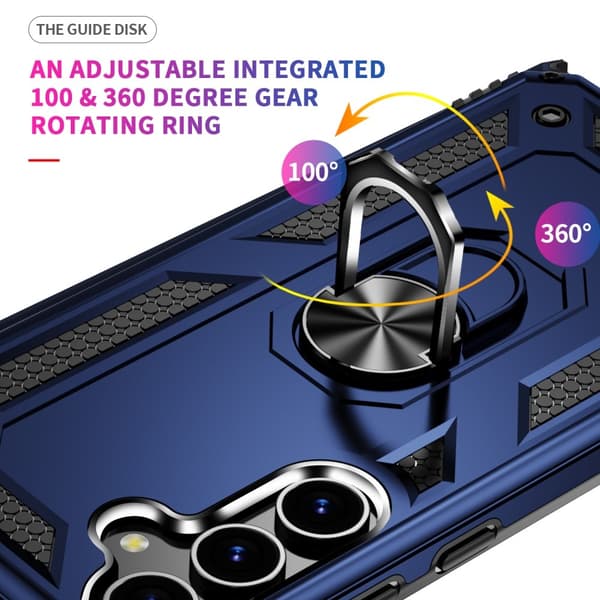 Samsung Galaxy S24 Skal Hybrid Armor Ring Blå