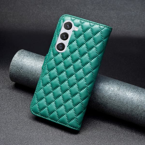 Samsung Galaxy S24 Fodral Diamond Läder Grön