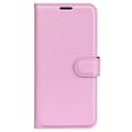 Miniatyrbild 5 av 6: Samsung Galaxy S24 Plus Fodral Litchi Textur Ljus Rosa
