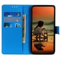 Miniatyrbild 2 av 6: Samsung Galaxy S24 Fodral Läder Litchi Blå