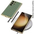 Miniatyrbild 6 av 6: GKK Galaxy S24 Ultra Skal Vävd Hybrid Läder Vit