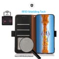 Miniatyrbild 2 av 6: KHAZNEH Galaxy S25 Plus / S24 Plus Fodral RFID Äkta Läder Svart