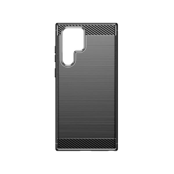 Børstet silikone cover Samsung Galaxy S24 Ultra - Sort