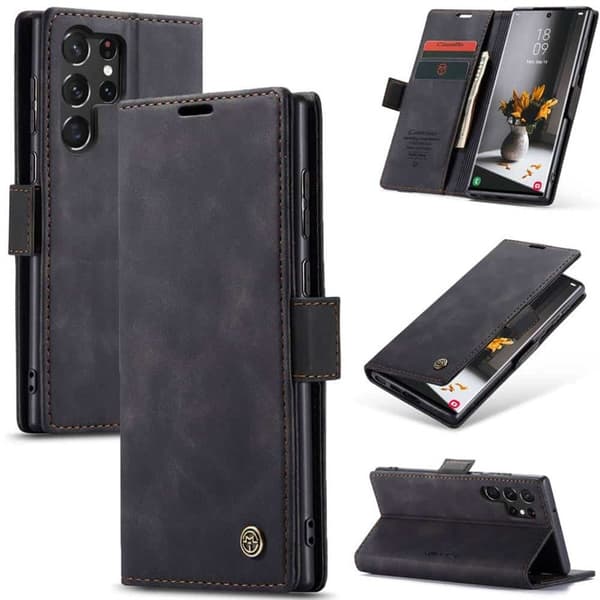 CaseMe Smart Magnet FlipCase Samsung Galaxy S24 Ultra - Sort