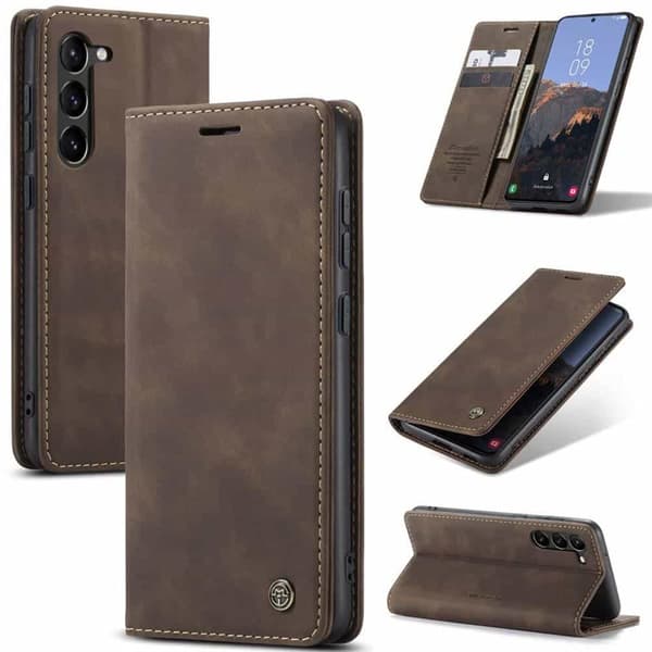 CaseMe Smart Magnet FlipCase Samsung Galaxy S24 Plus - Coffee