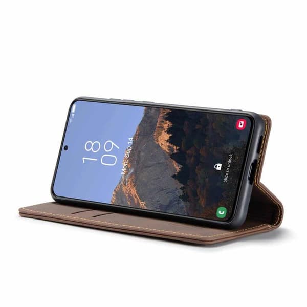 CaseMe Smart Magnet FlipCase Samsung Galaxy S24 Plus - Coffee