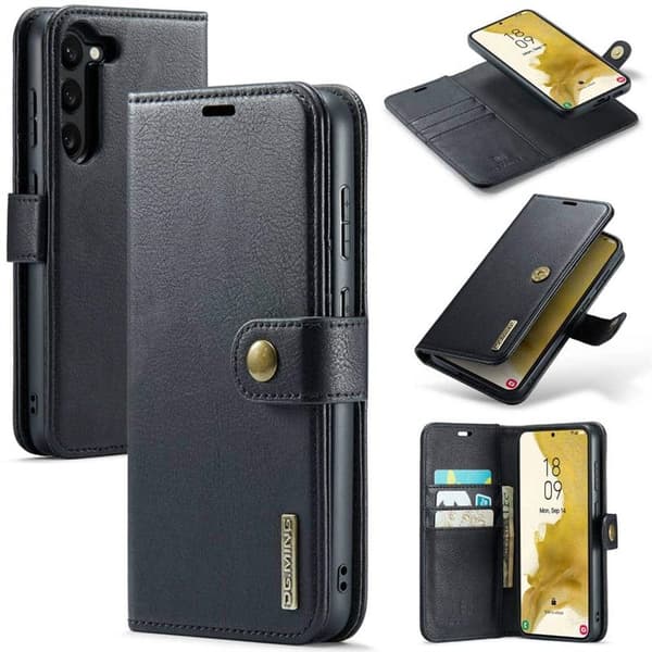 Mobil lommebok DG-Ming 2i1 Samsung Galaxy S24 Plus - Svart