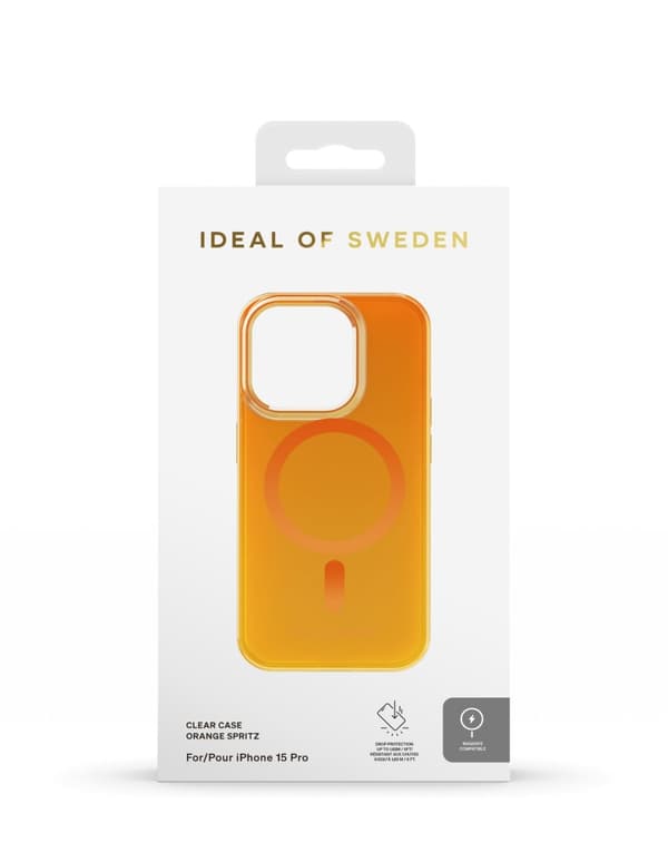 Clear Case MagSafe iPhone 15 Pro Orange Spritz