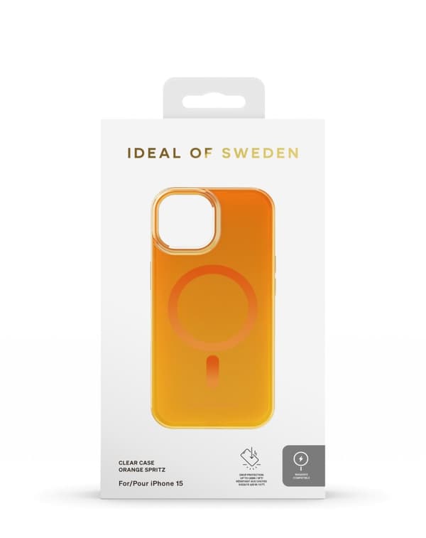 Clear Case MagSafe iPhone 13 / 14 / 15 / 16e Orange Spritz