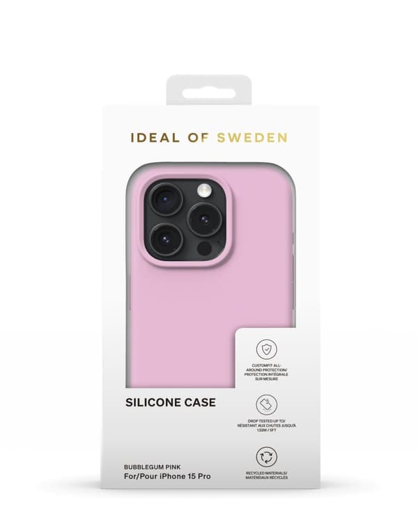 Silicone Case iPhone 15 Pro Bubblegum Pink