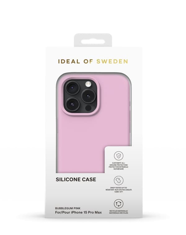 Silicone Case iPhone 15 Pro Max Bubblegum Pink