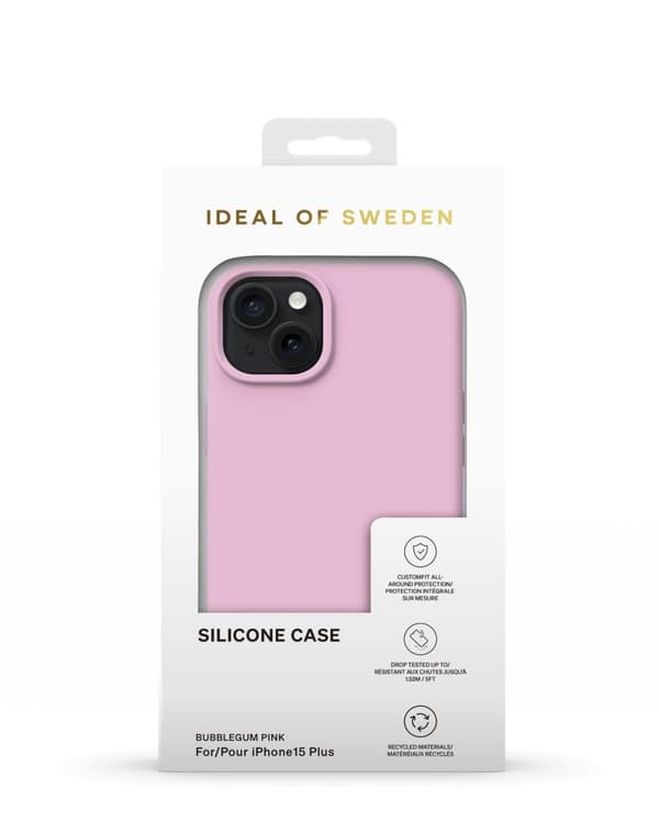 Silicone Case iPhone 15 Plus Bubblegum Pink