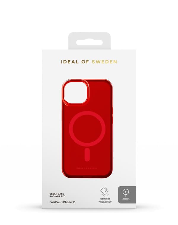 Clear Case MagSafe iPhone 13 / 14 / 15 / 16e Radiant Red