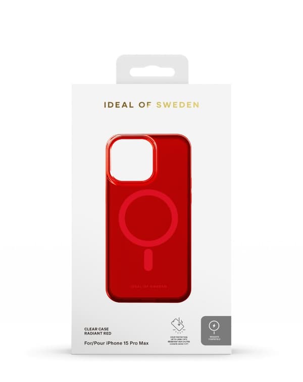 Clear Case MagSafe iPhone 15 Pro Max Radiant Red