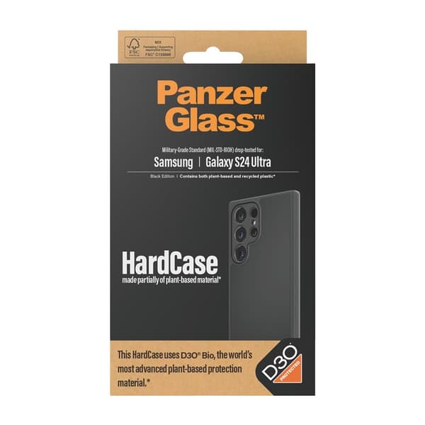 PanzerGlass Samsung Galaxy S24 Ultra Cover HardCase D3O Sort