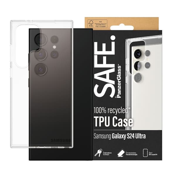 SAFE. by PanzerGlass Samsung Galaxy S24 Ultra Kuori Soft TPU Case Läpinäkyvä
