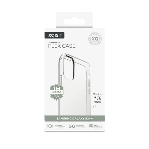 XQISIT Samsung Galaxy S24 Plus Cover Flex Case Transparent