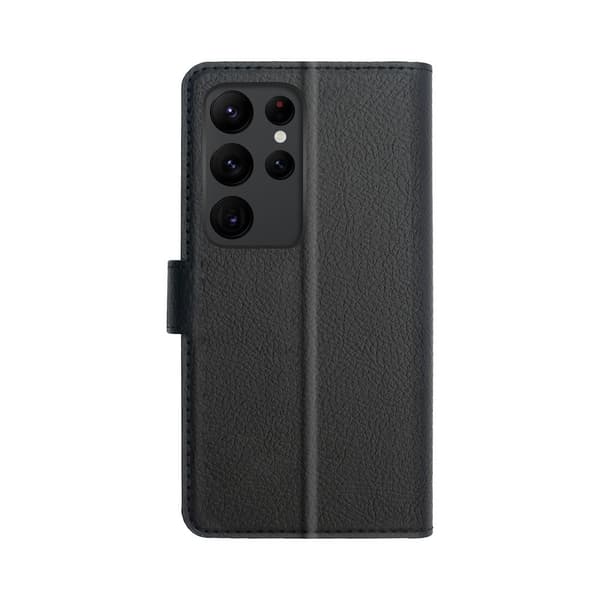 XQISIT Samsung Galaxy S24 Ultra Kotelo Slim Wallet Selection Musta