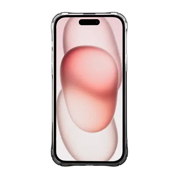 iPhone 15 Plus Stöttåligt Skal med Korthållare - Svart