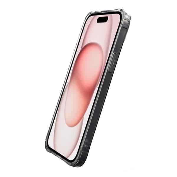iPhone 15 Plus Stöttåligt Skal med Korthållare - Svart