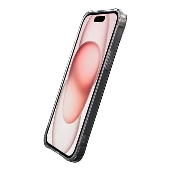 iPhone 15 Plus Stöttåligt Skal med Korthållare - Svart