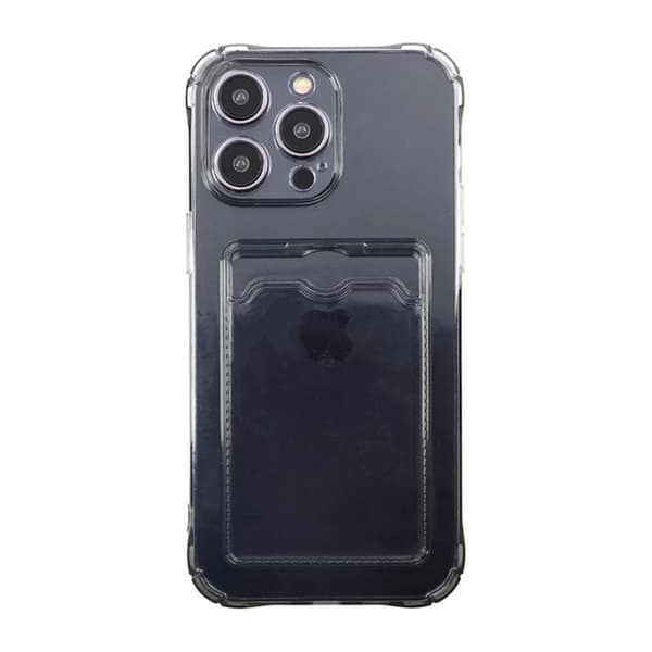Shockproof Case with Card Holder iPhone 15 Pro Max - Black