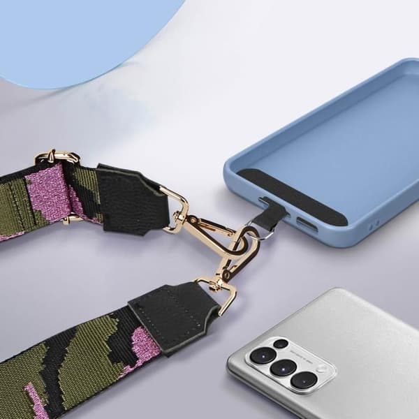 Telefonaccessoar - Axelrem - Glit Camo-mönster - Glittrande kamouflage - Svart - Unisex