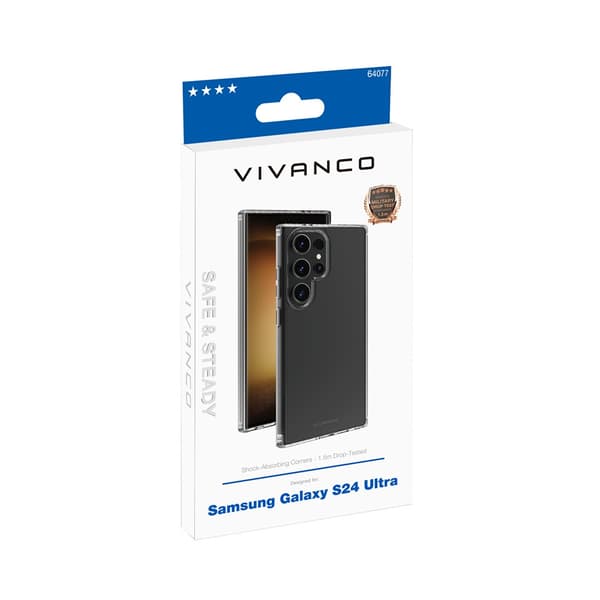 Vivanco Samsung Galaxy S24 Ultra Kuori Safe & Steady Läpinäkyvä