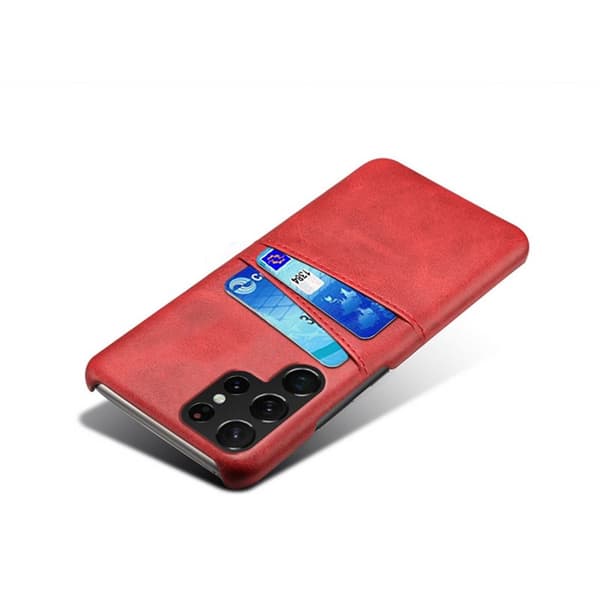 Retro deksel med kortholder Samsung Galaxy S24 Ultra - Rød