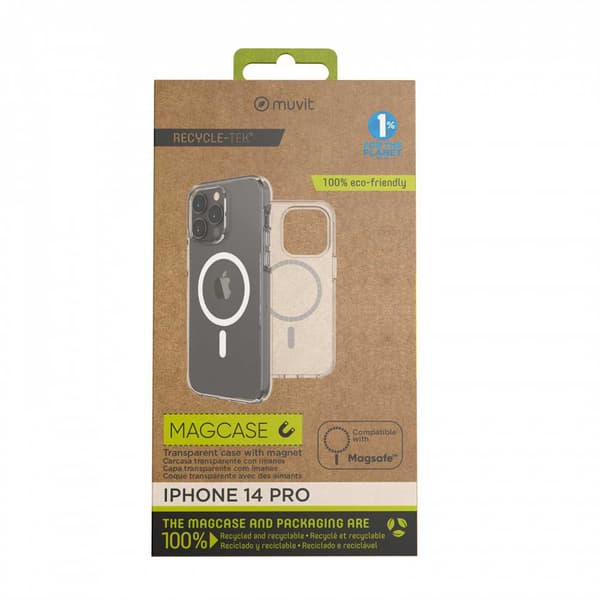 Muvit For Change Dække Recycletek Magsafe Iphone 14 Pro Transparent