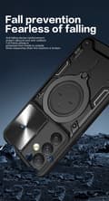 Miniatyrbillede 4 af 9: Iphone 13 -Armour Protect Ring Holder, linsebeskyttelse Stødsikker etui -SORT