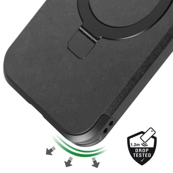 Coque - 4SMARTS - iPhone 15 Pro Max - MagSafe - Videostöd - Svart