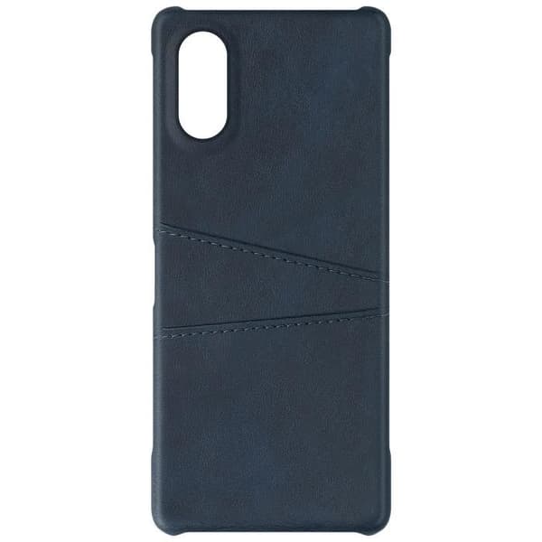 Fodral till Sony Xperia 5 V - AVIZAR - Pocket &amp; Protect - Stel - Midnattsblå - Korthållare