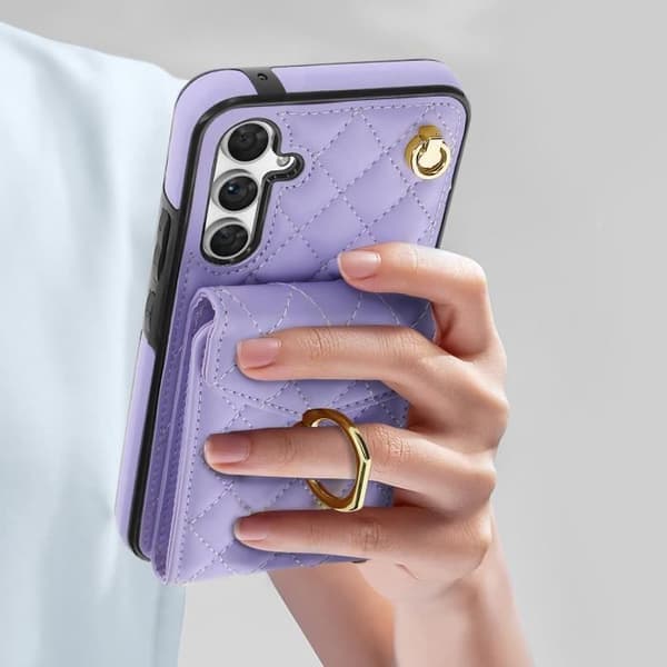 Coque för Samsung Galaxy A54 5G - AVIZAR - Ljus Lila - Plånbok - RFID Skydd - Rotationsring