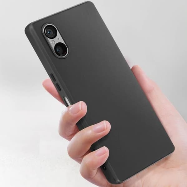 Coque - AVIZAR - Sony Xperia 5 V - Flexibel - Svart - Stötskydd och repor