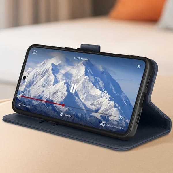 Fodral för Google Pixel 8 Pro - AVIZAR - Chesterfield - Wallet Flip - Videosupportfunktion - Blå